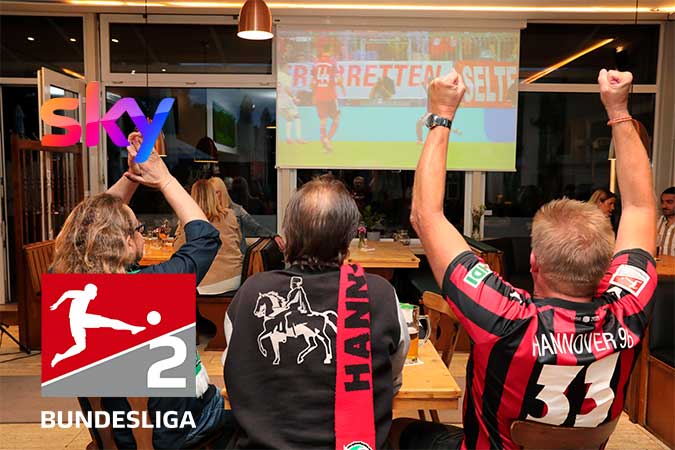 Erlebe alle Spiele von Hannover 96 in der 2. Fußball-Bundesliga live auf Großbildfernseher und Leinwand im LeineRausch Hannover.